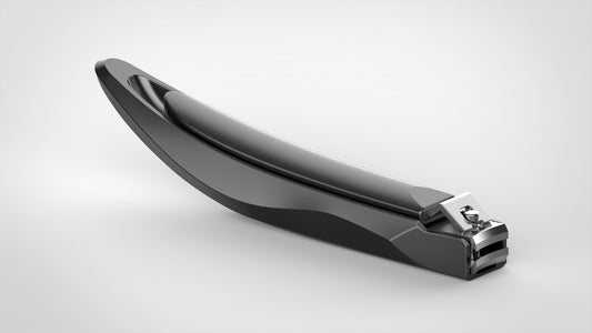 Long Handle Ergonomic Nail Clippers for Seniors, Comfortable Grip Nail Clippers with Catcher, Precision Nail Trimmer Cutter for Men and Women, Black