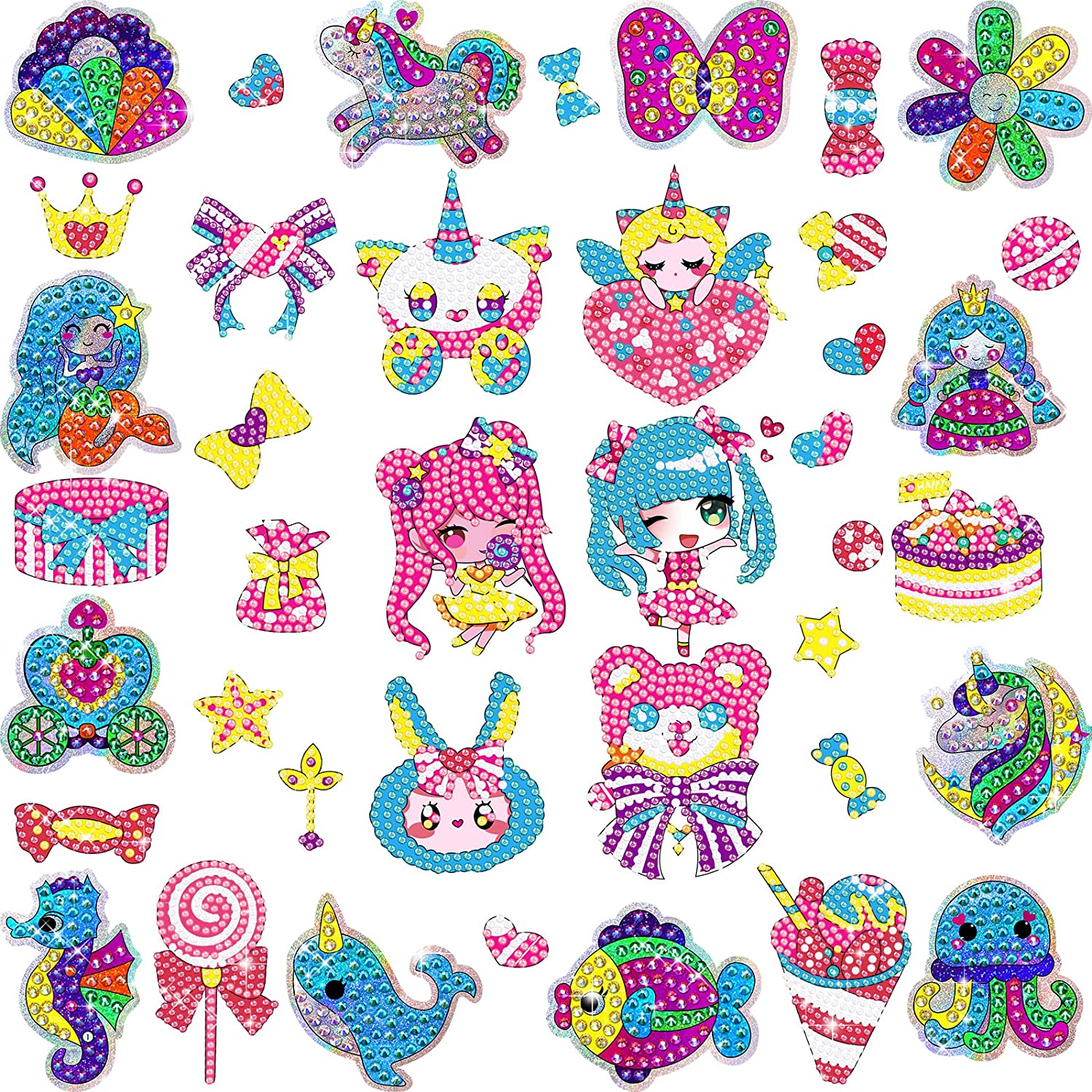 5D Diamond Painting Stickers Kits for Kids Arts and Crafts for Kids Ages  8-12 Easy to DIY Creative Diamond Mosaic Sticker Craft by Numbers Kits for  Kids and Adult Beginners 