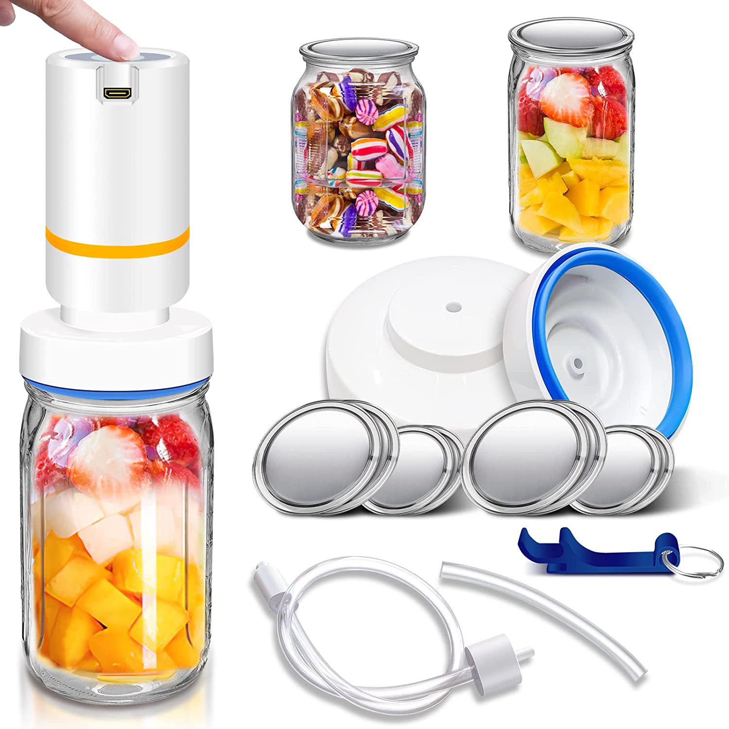 Mason Jars Electric Vacuum Sealer Kit for Food Vacuum Saver