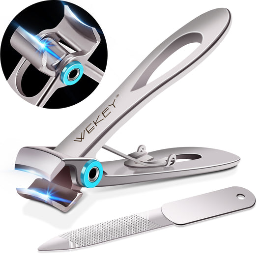 Toe Nail Clippers Adult - Nail Clippers for Thick Nails with Oversized Wide Jaw Opening 15mm,Heavy Duty Toe Nail Clippers, Men and Seniors - by WEKEY