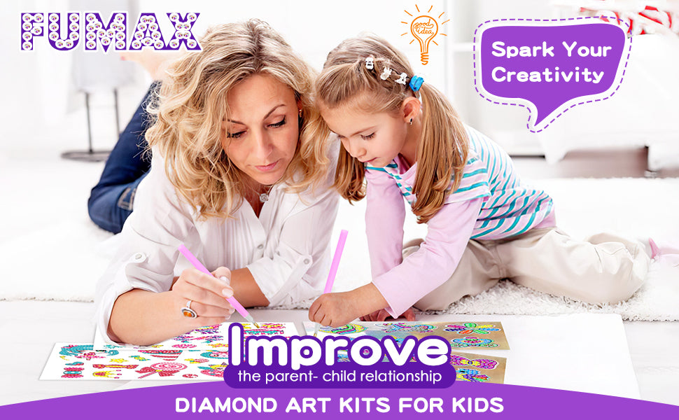 Easy 3d Diamond Art Painting Kit For Kids Beginners Gem Craft