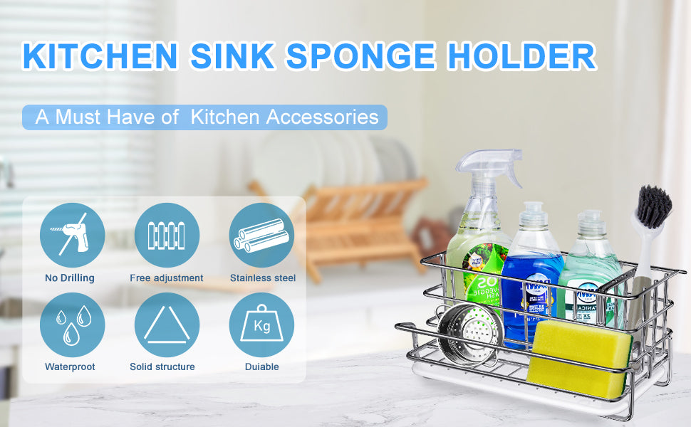 Kitchen Sink Organizer Sink Caddy for Kitchen Organization FREE