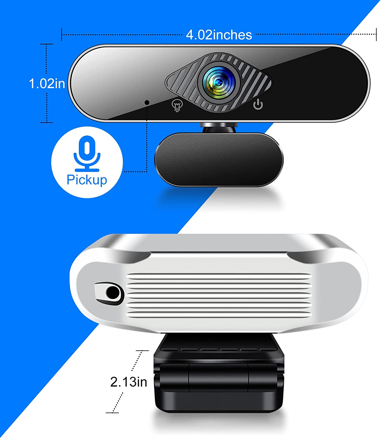 1080P HD Webcam with Microphone, Computer USB Web Camera at 1080P/30fps, 100 Wide Angles View, Plug and Play, Works with Skype, Zoom, FaceTime, Hangouts, PC/Mac/Laptop/MacBook/Tablet by FUMAX