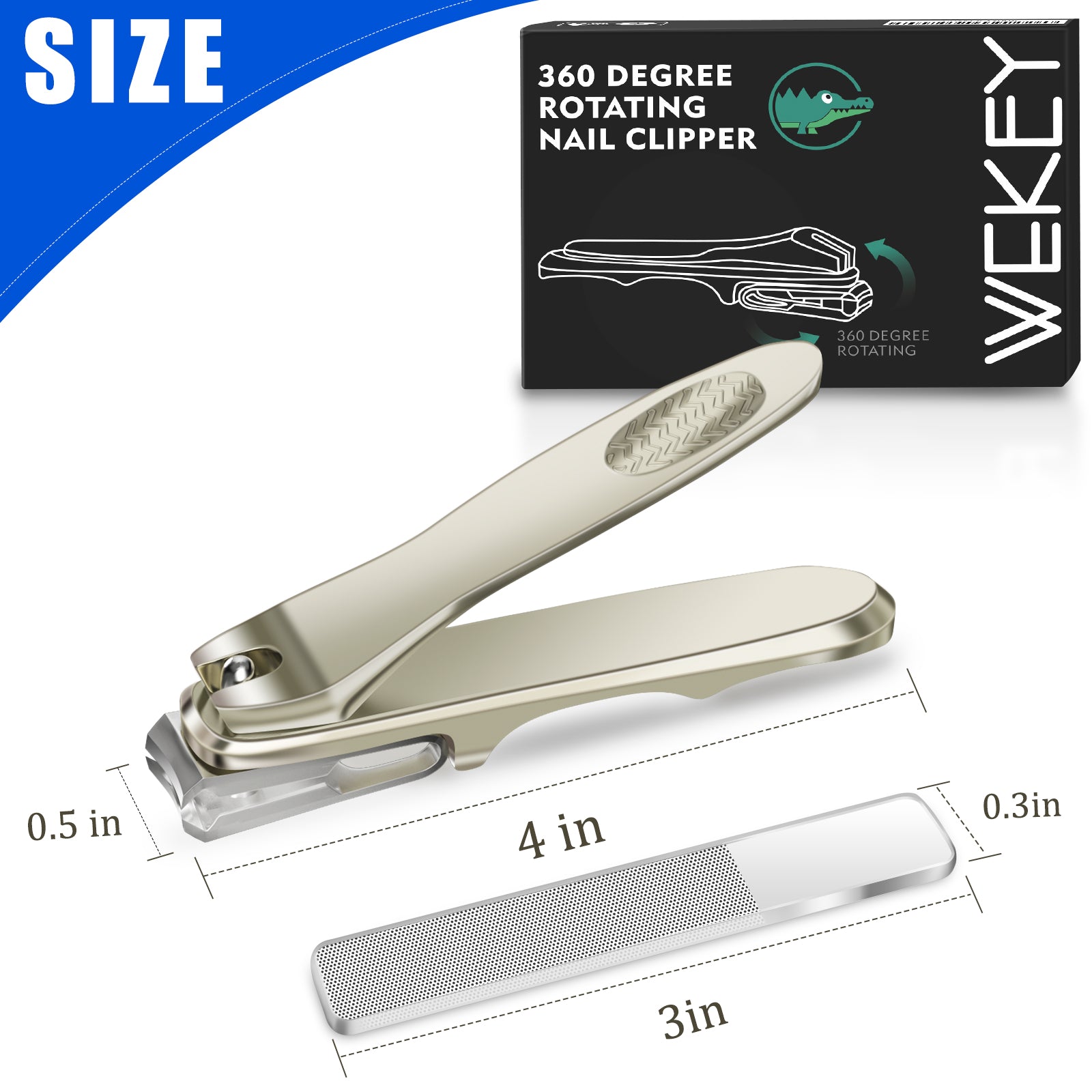 Toe Nail Clippers Adult - Nail Clippers for Thick Nails with Oversized Wide  Jaw Opening 15mm,Heavy Duty Toe Nail Clippers, Men and Seniors - by WEKEY
